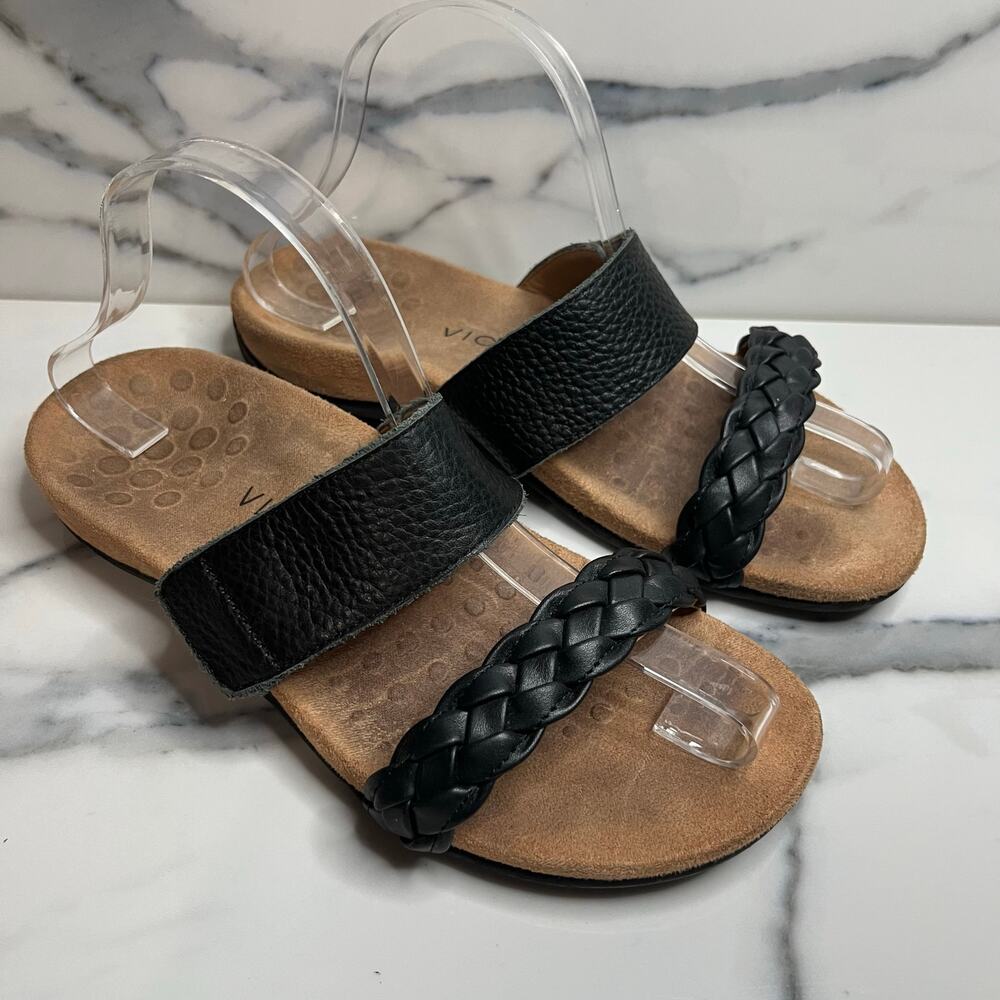 Vionic Black and Brown Women's Sandals